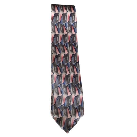 Pierre Cardin Tie Geometric Career Work Business Professional Abstract Multi - Picture 9 of 9